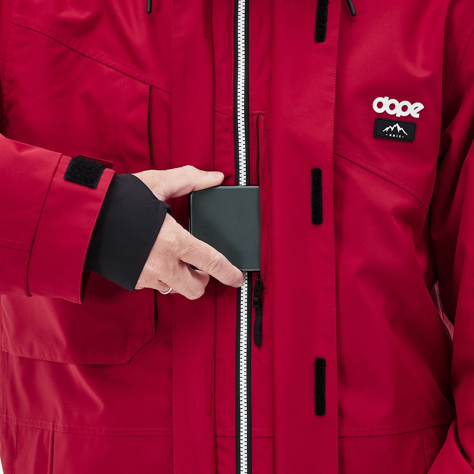 Dope Adept スノーボードジャケット メンズ Deep Red - レッド