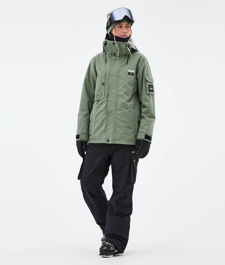 Adept W Skijacke Damen Moss Green, Bild 3 von 10