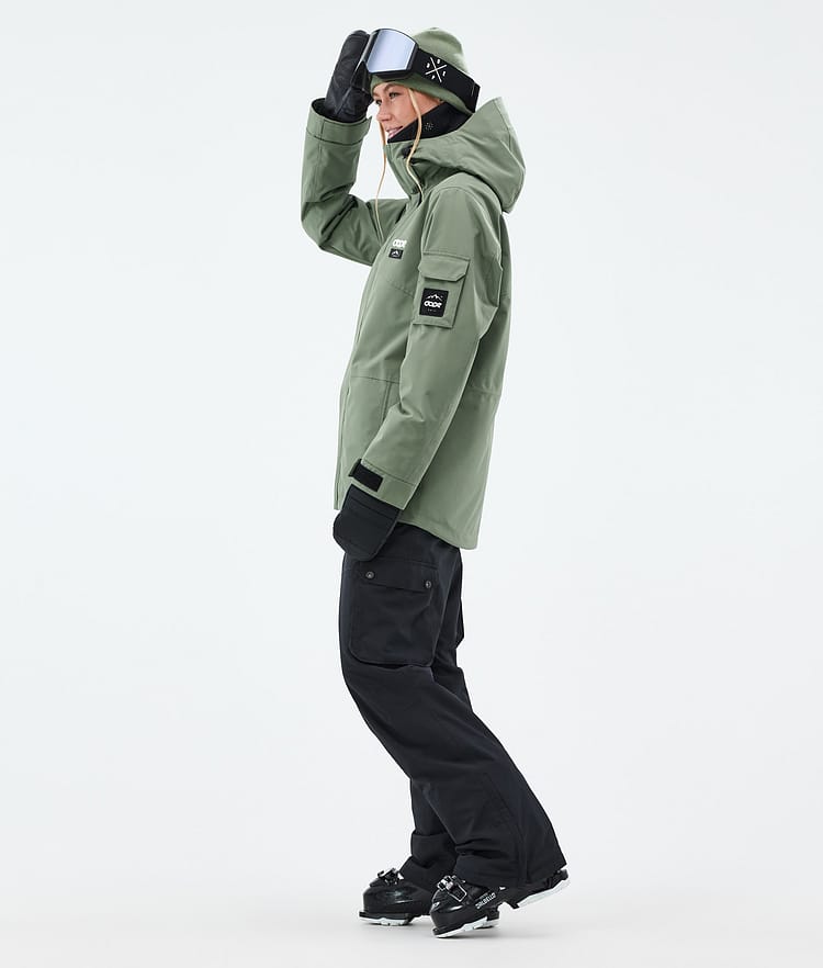 Adept W Skijacke Damen Moss Green, Bild 4 von 10