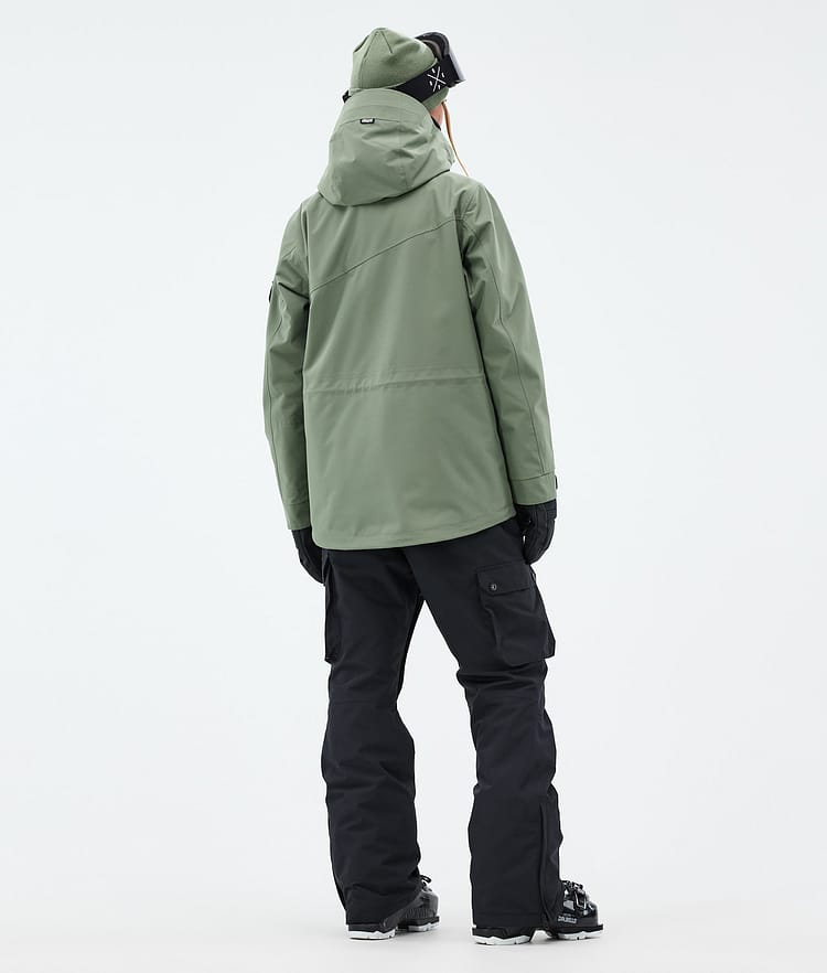 Adept W Skijacke Damen Moss Green, Bild 5 von 10