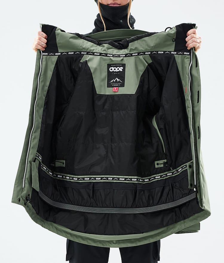 Adept W Skijacke Damen Moss Green, Bild 10 von 10