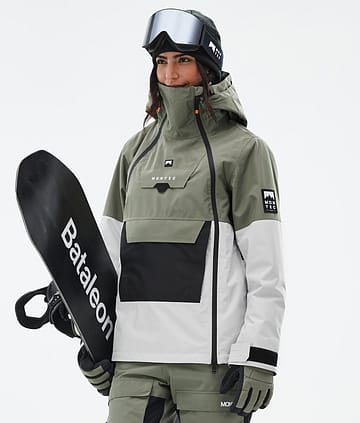 Doom W Snowboard Jacket Femme Greenish/Black/Light Grey
