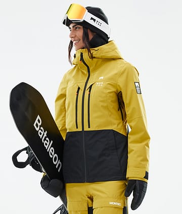 Moss W Snowboard Jacket Femme Yellow/Black