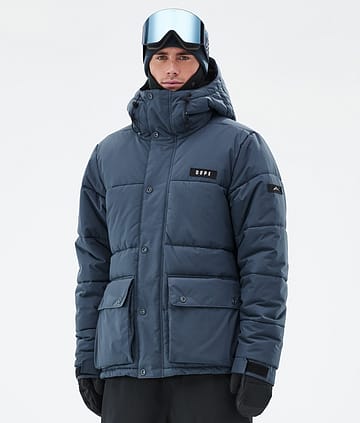 Puffer Full Zip 24 Ski Jacket Men Metal Blue