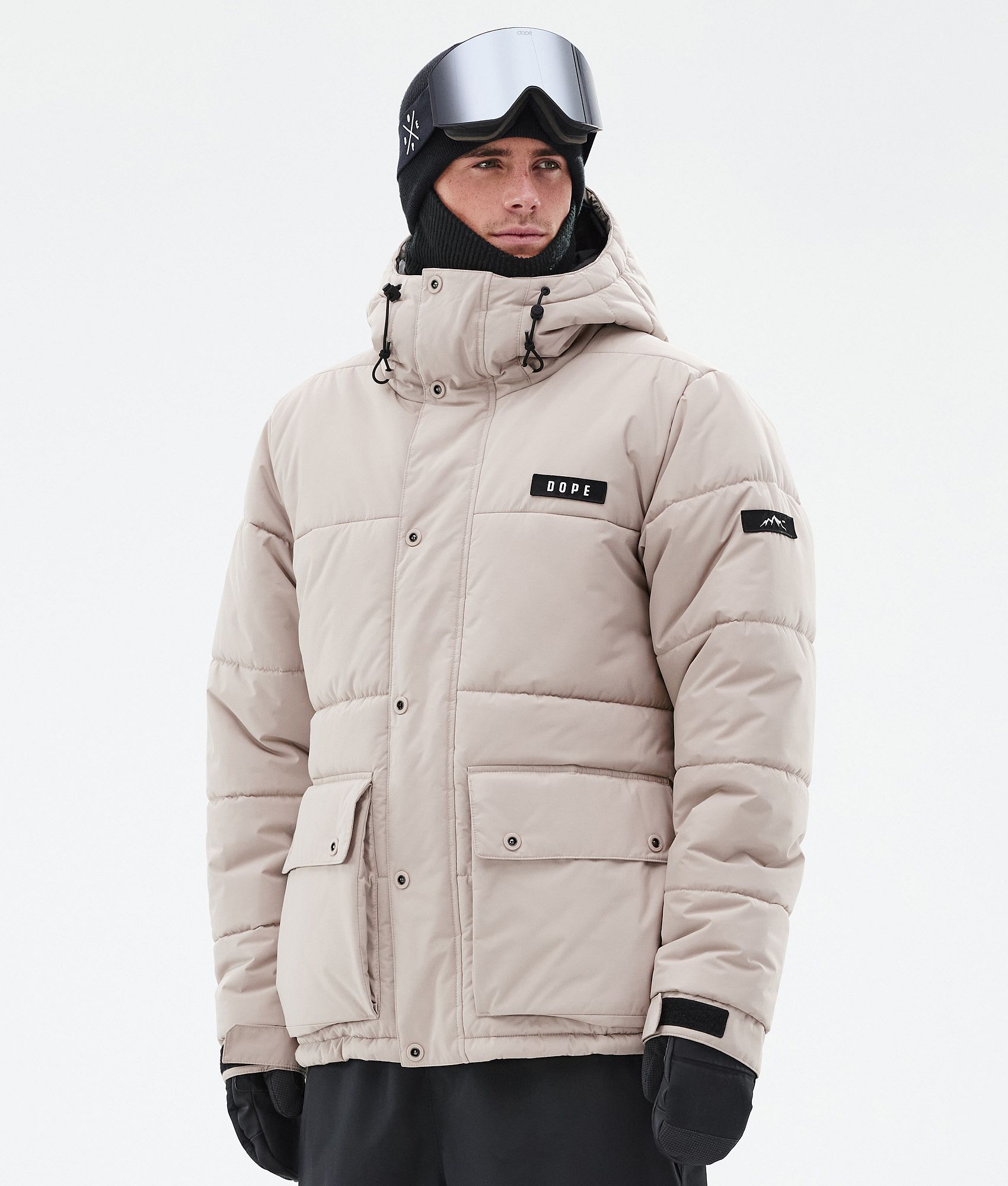 Dope Puffer Full Zip Men s Snowboard Jacket Sand