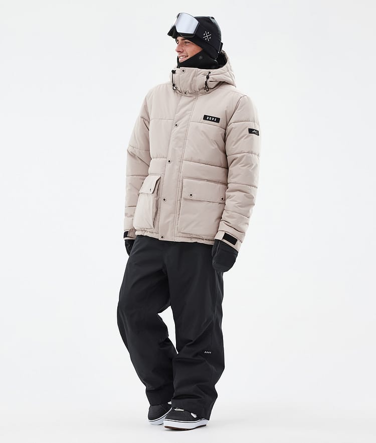 Puffer Full Zip 24 Snowboard Jacket Men Sand, Image 2 of 9