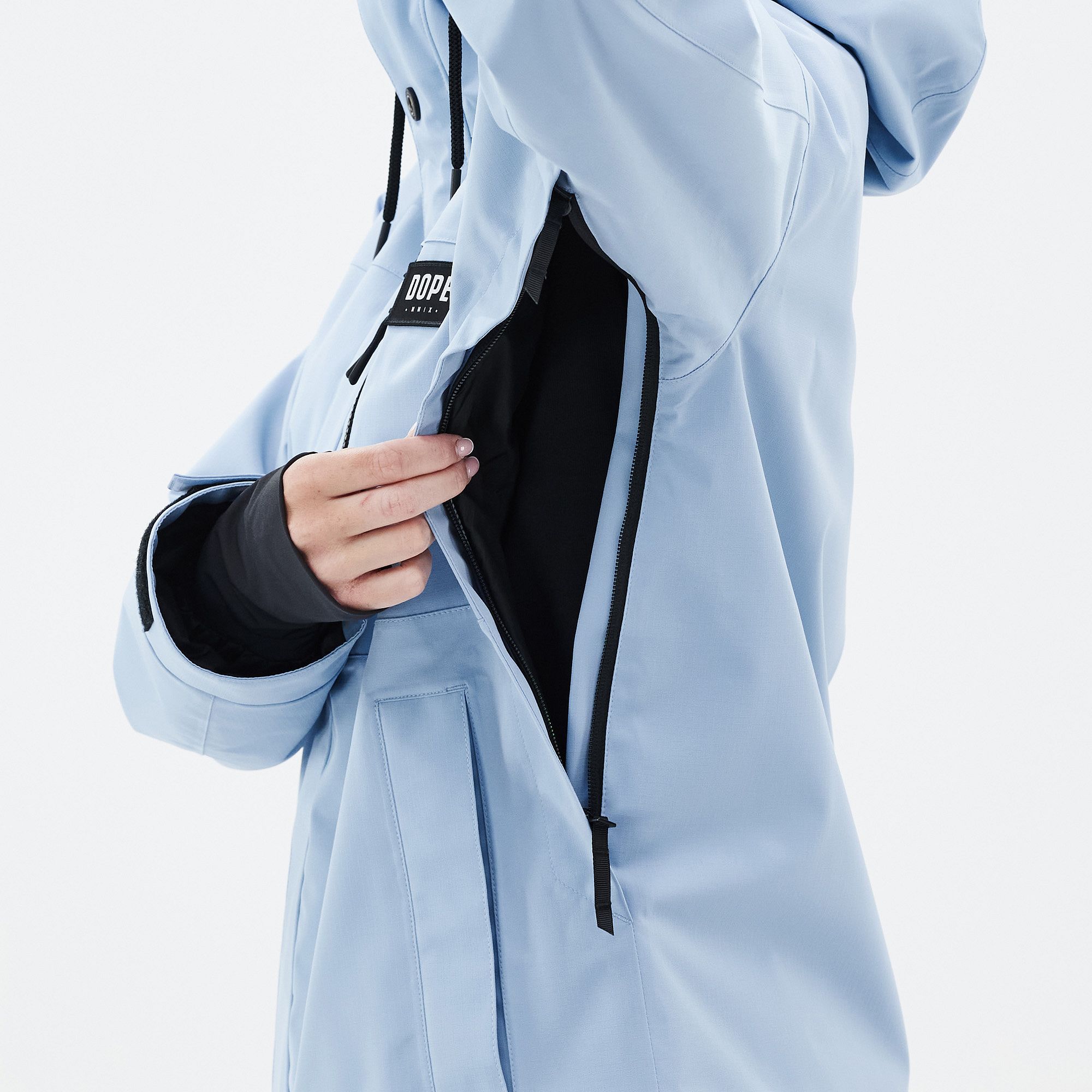 Dope Blizzard W Full Zip Snowboard Jacket Women Light Blue