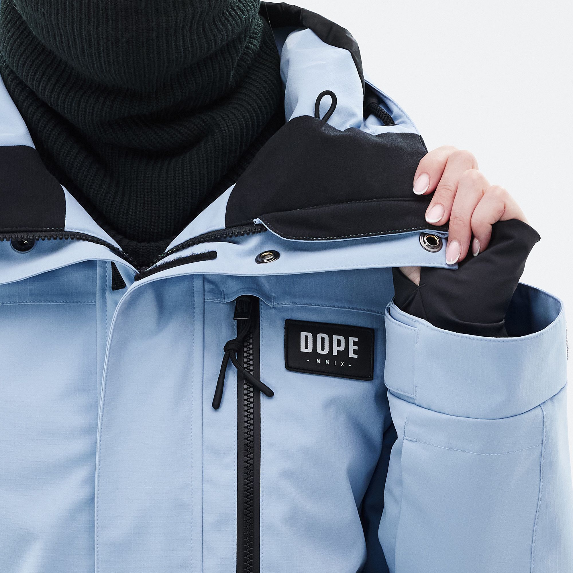 Dope Blizzard W Full Zip Snowboard Jacket Women Light Blue