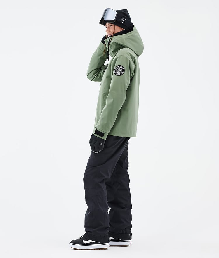 Blizzard W Full Zip Snowboardjakke Dame Moss Green, Billede 3 af 9
