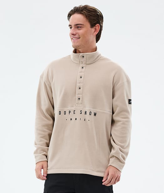 Comfy Fleecepullover Herren Sand