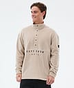 Comfy Fleecepullover Herren Sand
