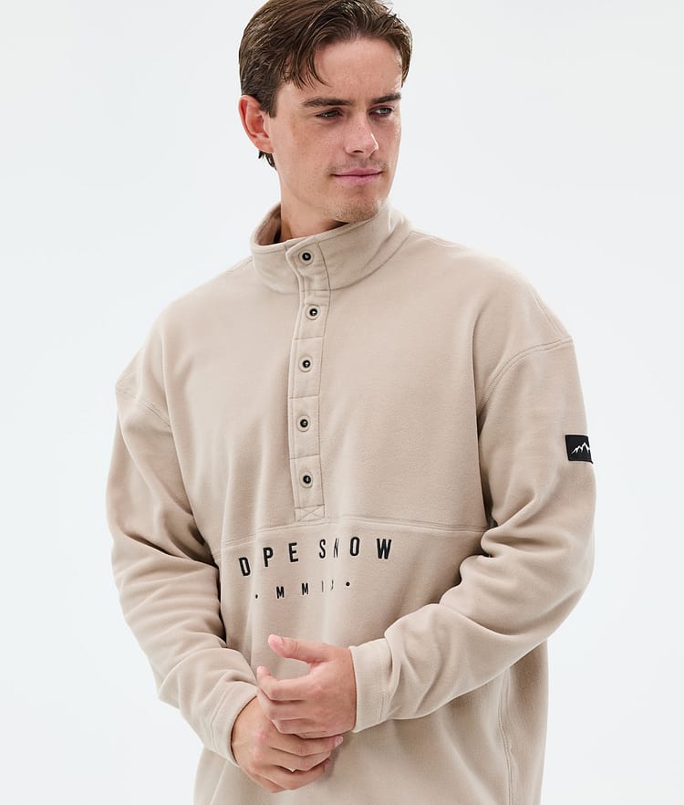 Comfy Fleecepullover Herren Sand, Bild 2 von 6
