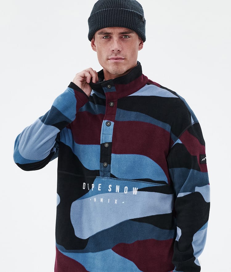 Comfy フリースセーター メンズ Shards Burgundy Blue, 画像2 / 6