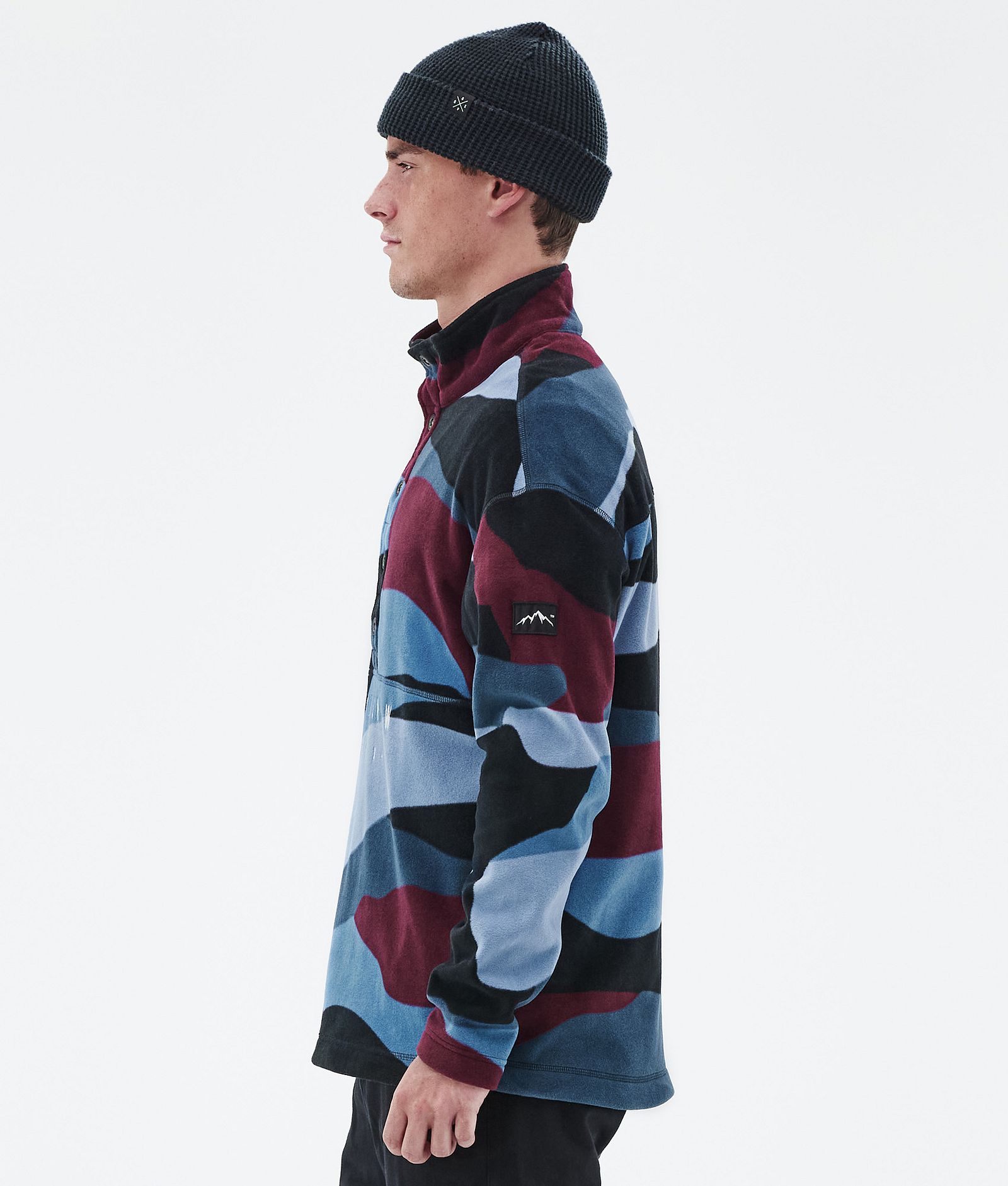Comfy Fleecepullover Herren Shards Burgundy Blue, Bild 5 von 6