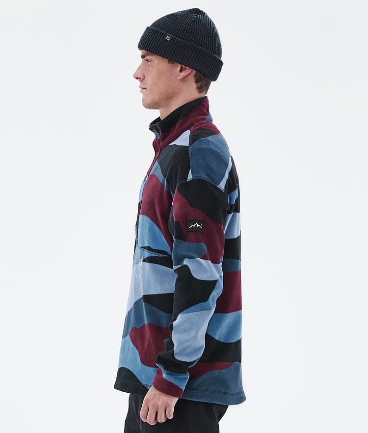 Comfy フリースセーター メンズ Shards Burgundy Blue, 画像5 / 6