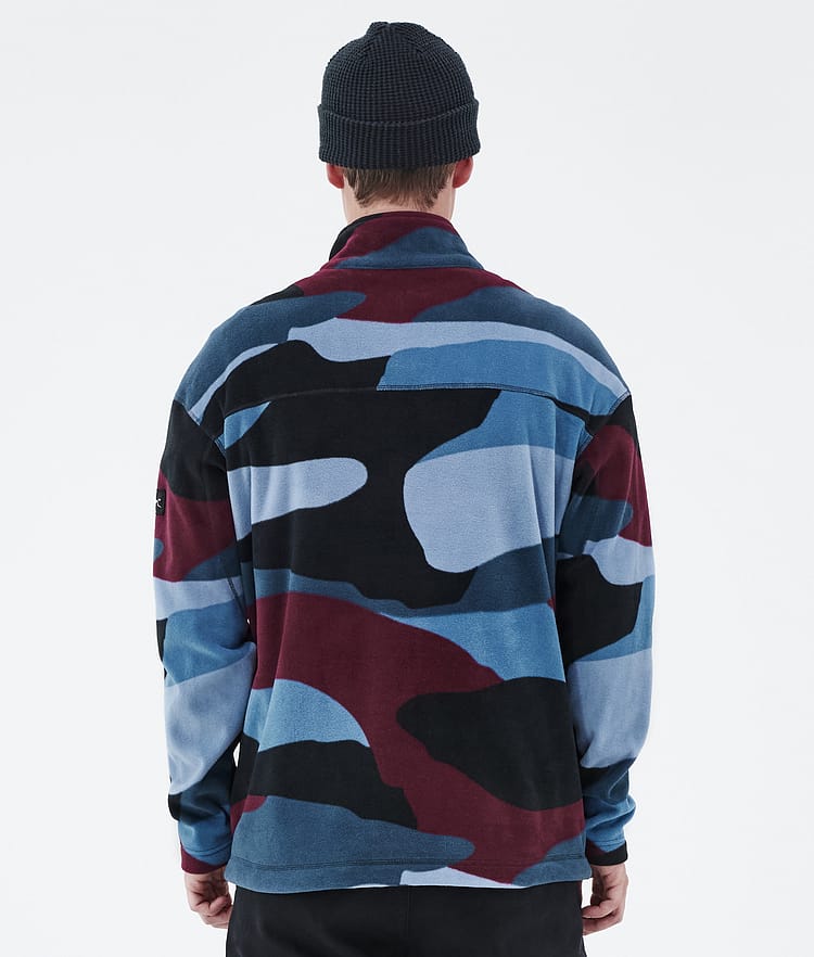 Comfy フリースセーター メンズ Shards Burgundy Blue, 画像6 / 6