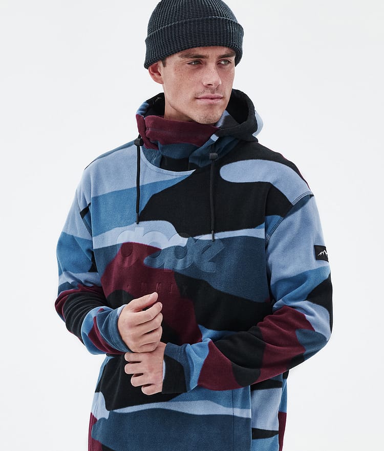 Cozy II フリースパーカー メンズ Shards Burgundy Blue, 画像2 / 7