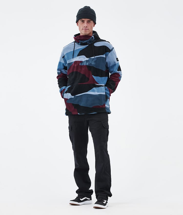 Cozy II フリースパーカー メンズ Shards Burgundy Blue, 画像3 / 7