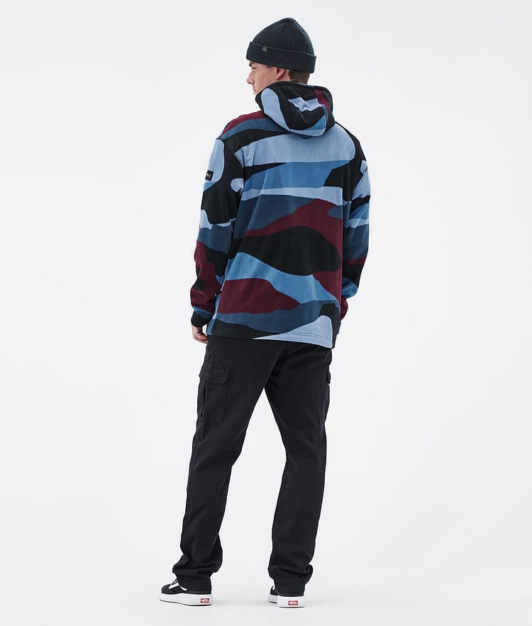 Cozy II フリースパーカー メンズ Shards Burgundy Blue, 画像4 / 7