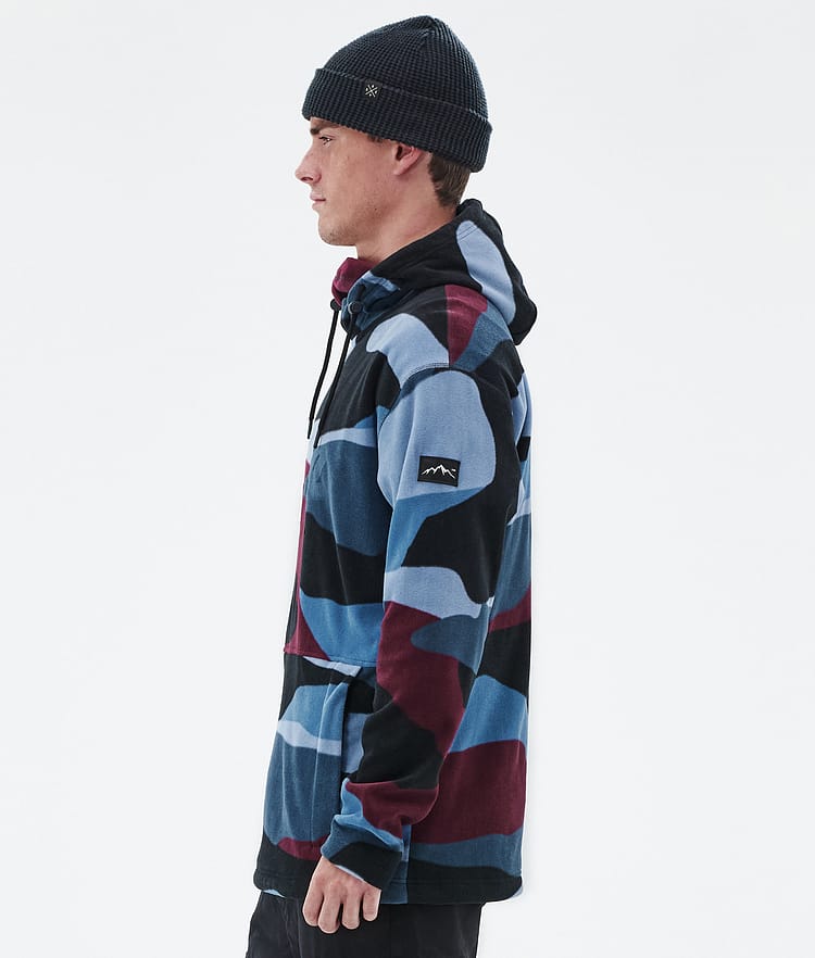 Cozy II フリースパーカー メンズ Shards Burgundy Blue, 画像5 / 7