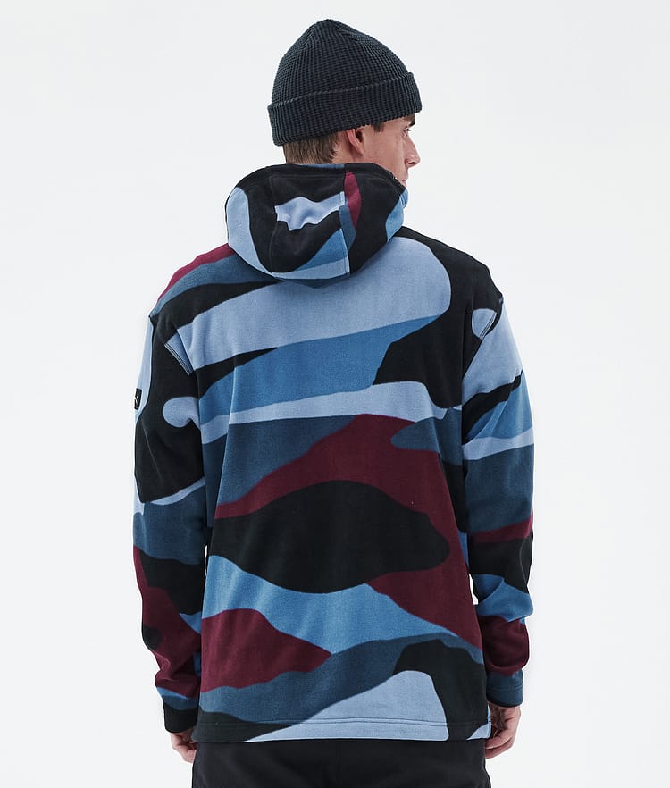 Cozy II フリースパーカー メンズ Shards Burgundy Blue, 画像6 / 7