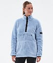 Pile W Fleece Sweater Women Light Blue