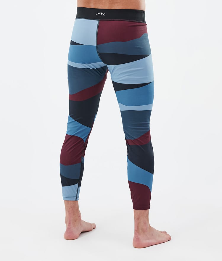 Snuggle ベースレイヤーパンツ メンズ 2X-Up Shards Burgundy Blue, 画像2 / 7