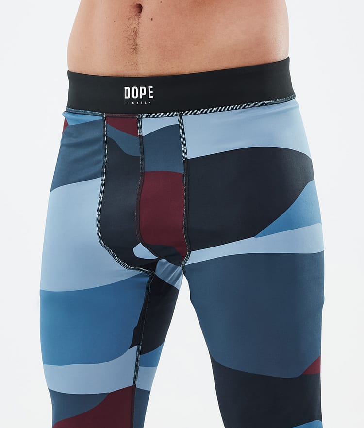 Snuggle ベースレイヤーパンツ メンズ 2X-Up Shards Burgundy Blue, 画像5 / 7