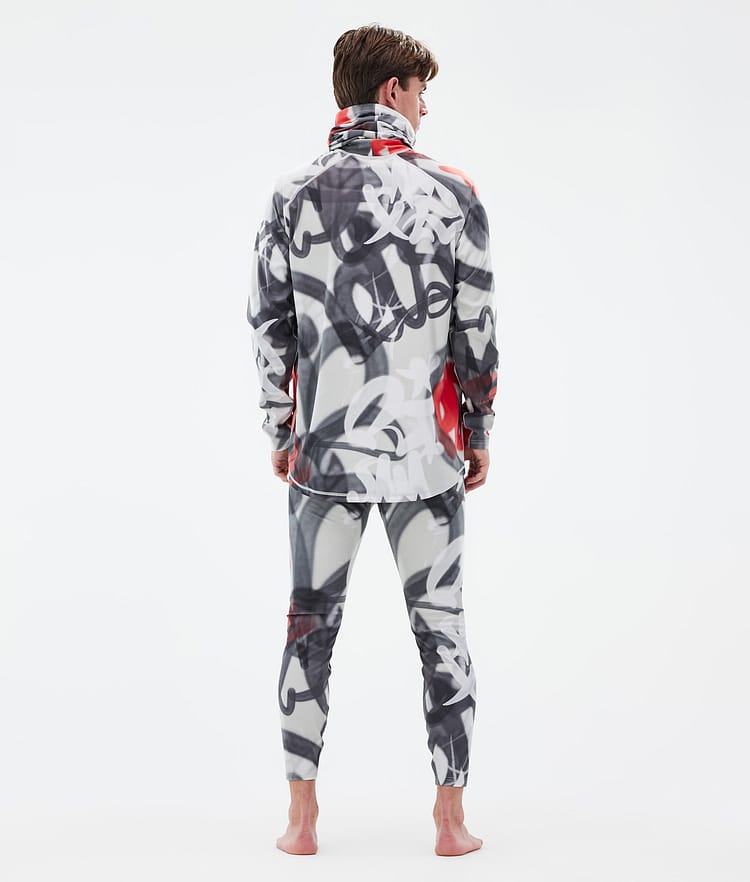 Snuggle ベースレイヤーパンツ メンズ 2X-Up Spray Black Red, 画像4 / 7
