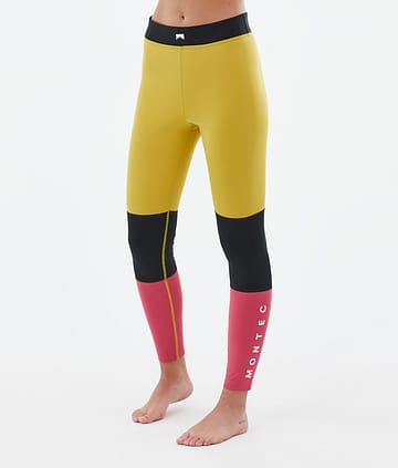 Alpha W Base Layer Pant Femme Yellow/Black/Light Red