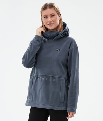 Delta W Fleece Hoodie Femme Metal Blue