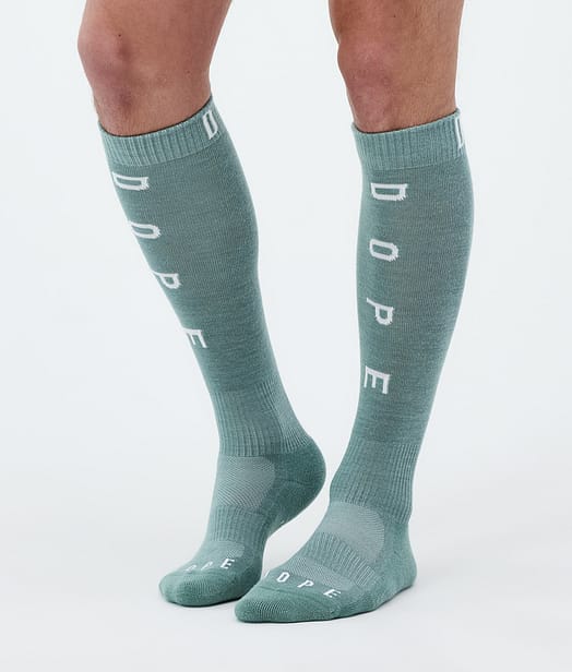 Dope Essential Ski Socks Faded Green