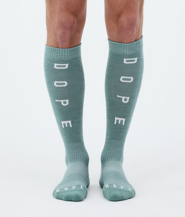 Essential Ski Socks Faded Green, Image 2 of 3