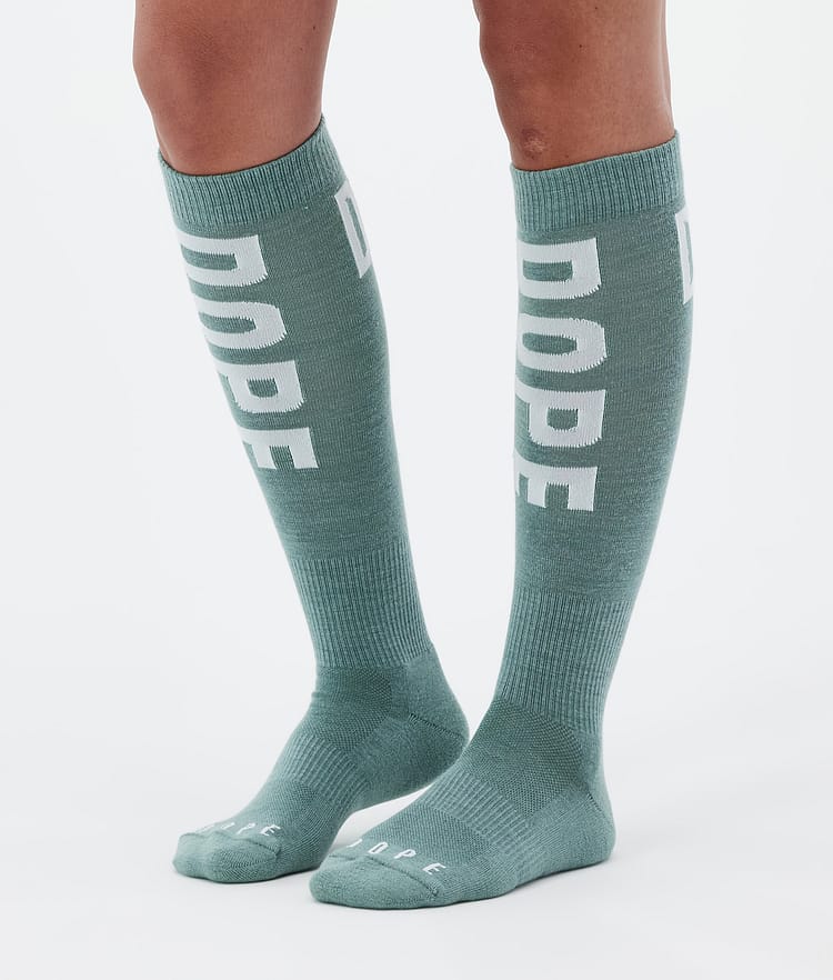 Essential Chaussettes de ski Faded Green, Image 2 sur 3