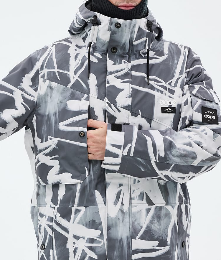 Adept Giacca Snowboard Uomo Scribble Black, Immagine 8 di 9