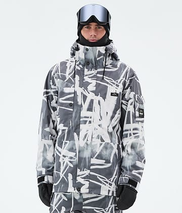 Adept Ski Jacket Men Scribble Black