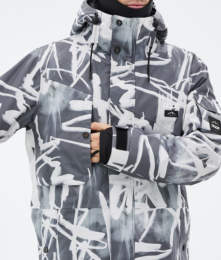 Adept Snowboard Jacket Men Scribble Black, Image 8 of 9