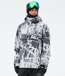 Dope Blizzard Snowboard Jacket Men Scribble Black
