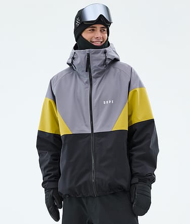 Spartan Snowboard Jacket Men Sport Light Pearl/Yellow/Black
