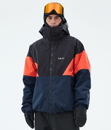 Spartan Snowboard Jacket Men Sport Black/Orange/Dark Blue