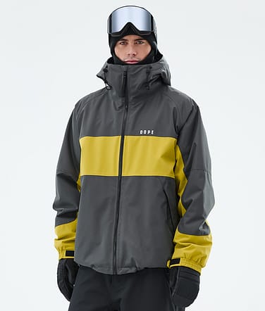 Spartan Snowboard Jacket Men Stripe Phantom/Yellow