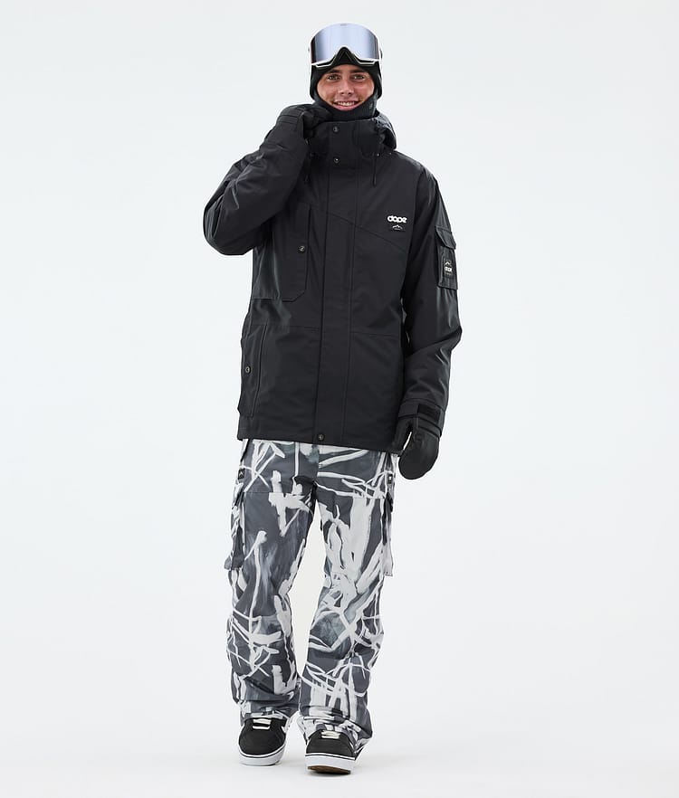 Iconic Snowboard Pants Men Scribble Black, Image 2 of 7