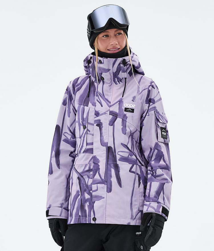 Adept W Giacca Sci Donna Scribble Purple, Immagine 1 di 9