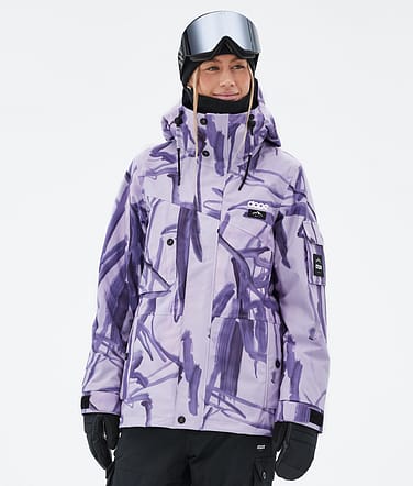 Adept W Snowboard Jacket Women Scribble Purple