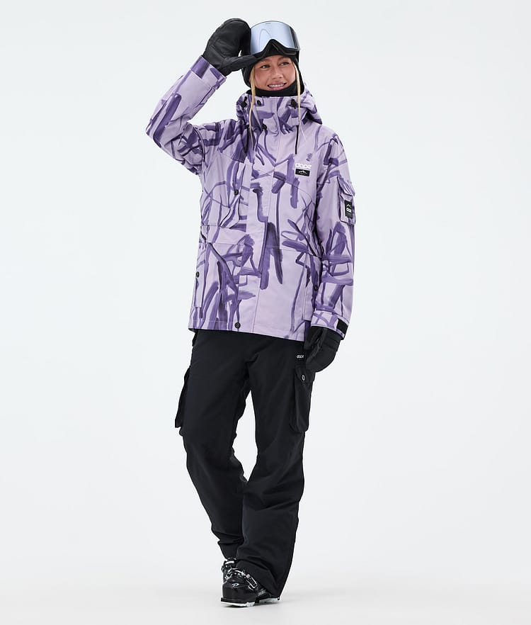 Adept W Giacca Sci Donna Scribble Purple, Immagine 2 di 9