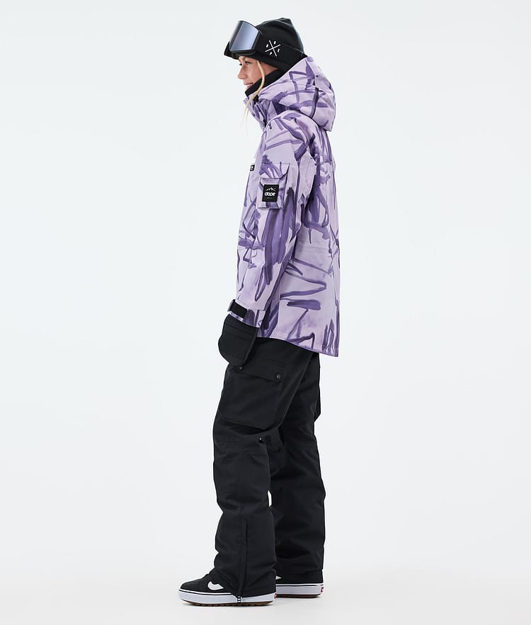 Adept W Snowboard Jacket Women Scribble Purple, Image 3 of 9