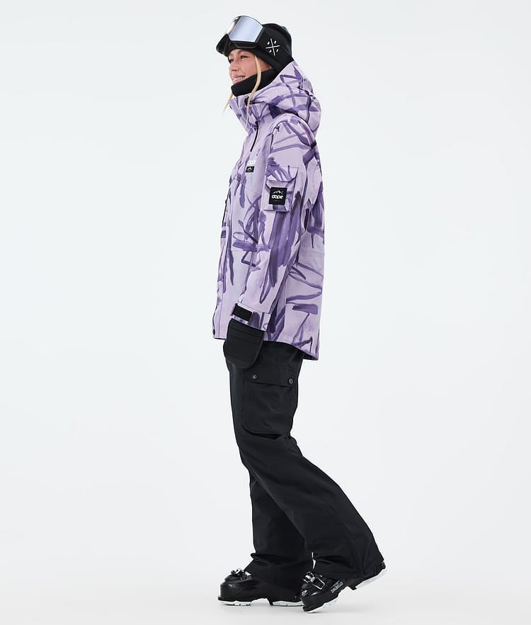 Adept W Giacca Sci Donna Scribble Purple, Immagine 3 di 9