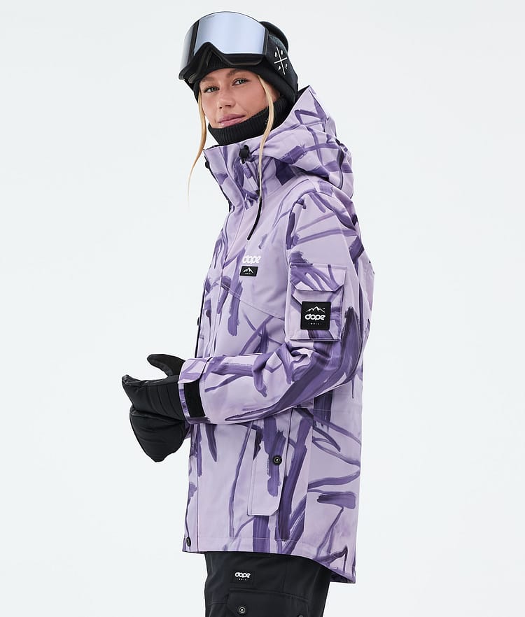 Adept W Snowboard Jacket Women Scribble Purple, Image 5 of 9