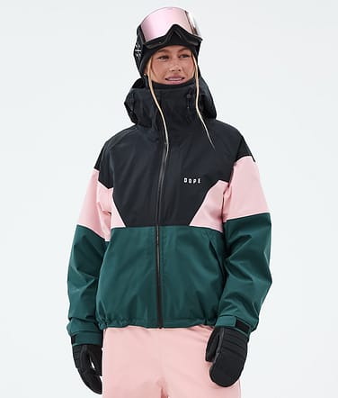 Spartan W Kurtka Snowboardowa Sport Black/Soft Pink/Bottle Green