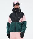 Dope Spartan W Ski Jacket Women Sport Black/Soft Pink/Bottle Green